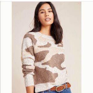 NWOT BROWN CAMO SWEATER FROM MOTH
